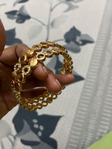 Gold-toned beautiful design Bangle Set