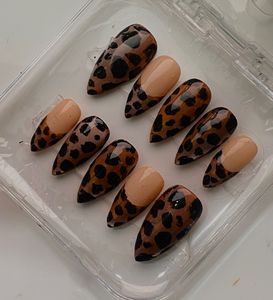 Handmade Leopard Print Press On Nails