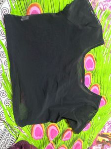 Sheer Black Short Sleeve Top