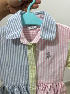 Baby Girls Striped Patchwork Dress