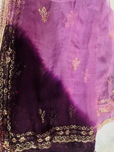 Elegant Purple Embroidered Lehenga Set