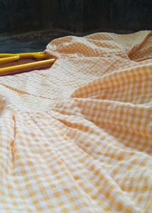 Cute Yellow peplum Puff Sleeve Top