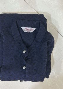 Men's Navy Blue Kurta