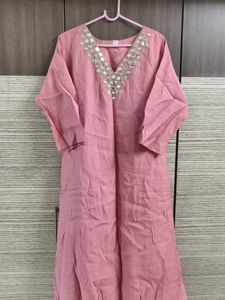 Peach A line Kurta XXL with Dupatta