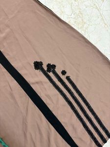 Elegant Abaya with Black Embellishments