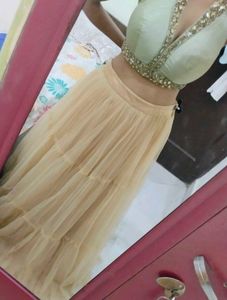 Heavy Net Lehnga Skirt For Women