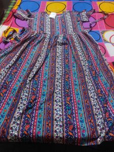 Boho Striped Print Midi Dress
