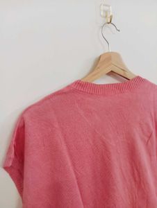 Chic Pink V-Neck Top
