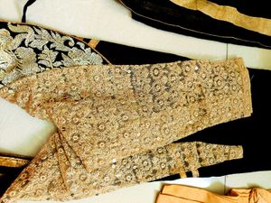 Elegant Black anarkali partywear  Kurta Set with P