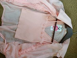 Chic Pink Ruched Button-Up Shirt