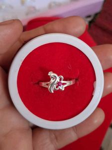Peacock Design Silver Ring