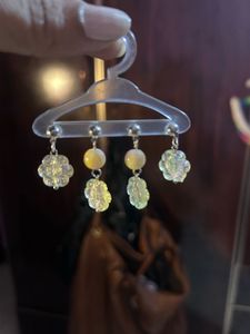 Sparkling Flower Drop Earrings