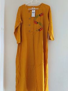 Mustard Yellow Kurti
