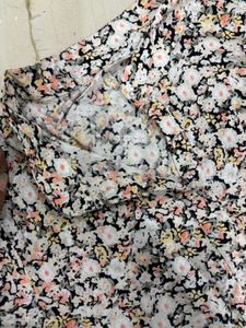 Floral Print Midi Shirt Dress