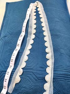 White Lace Border with Stone