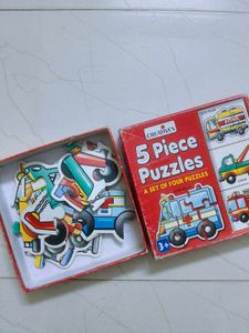 5 &amp;8 Piece Vehicle Puzzles - Set of 4