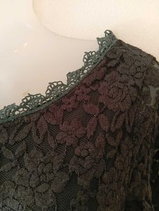 Korean Black Lace Mermaid Midi Dress