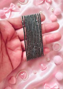 🆕Sparkling Black stone bracelet stack