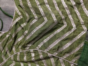 Elegant heavy  Saree 2 shade of green