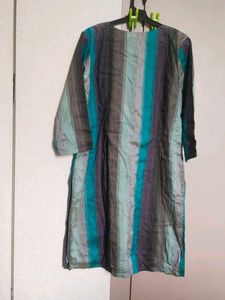 Striped Raw Silk Kurta Churidaar
