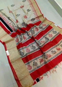 BRAND NEW MUGA TUSSAR SAREE