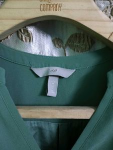 HSM Green Ruffle Sleeve Dress