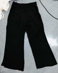 Elegant Black Pants with Sequined Waistband