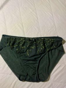 Women's Dark Grey Floral Briefs