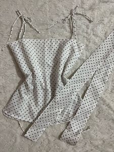 Polka Dot Corset back y2k top