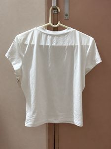 White V-Neck Crop Top