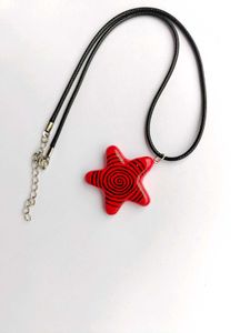 Grunge Y2k Swirl Chunky Star Necklace