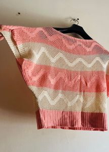 Knitted Crochet Top For The Beach