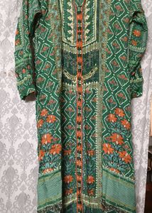 Boho Print Maxi Dress with Scarf