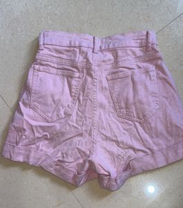 Cute Pink Denim Shorts