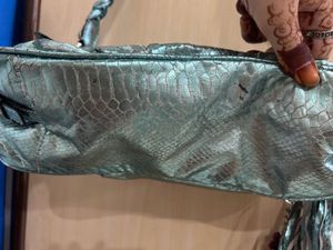COMBO Teal Shoulder Bag+Sequin Clutch+Charm