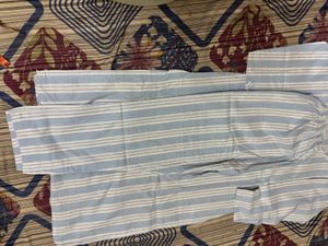 Striped Kurta Set with Tassels