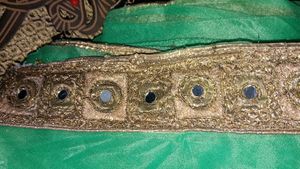 Heavy Green Saree with Golden Border