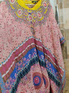 brand new Boho Pink Printed Kaftan Top