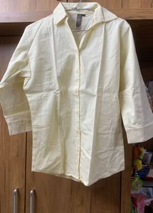 Elegant Yellow Button-Up Shirt