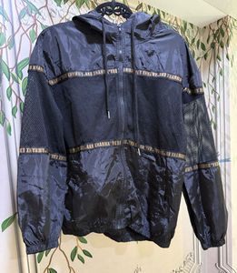 Women's Black Mesh Panel Hoodie Jacket