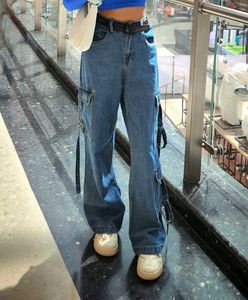 Vintage Wide Leg Cargo Jeans