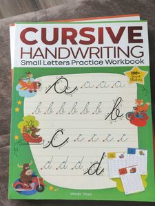 4 Cursive Handwriting Practice Workbooks Set