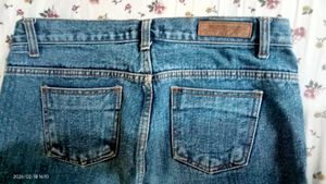 Classic mid rise dark Blue Denim Jeans