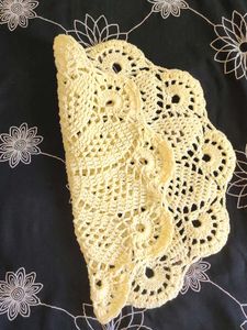 Handmade Yellow Crochet Doily