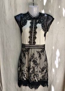 Elegant Black Lace Mini Dress