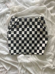 ZARA Checkered Mini Skirt