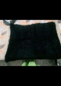 stylish Cozy Black Fuzzy Swall for winter