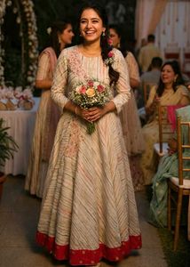 Bespoke Bridesmaid Cotton-Chiffon Gown Bust 40inch