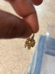 Sparkling   cute yellow Ball Drop Earrings