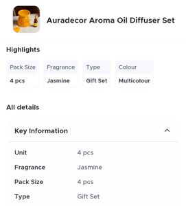 Aura Decor Ceramic Aroma Diffuser with Jasmine Oil